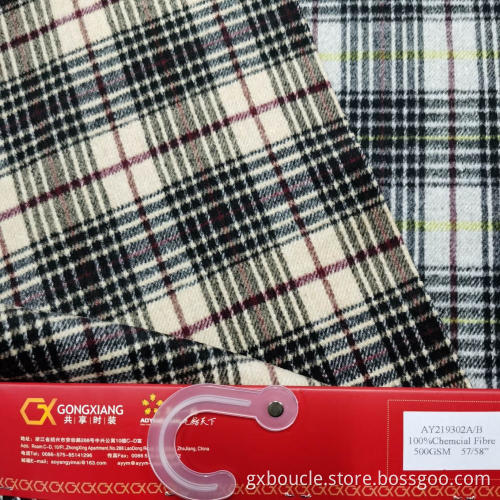Woolen double face tartan design fabric